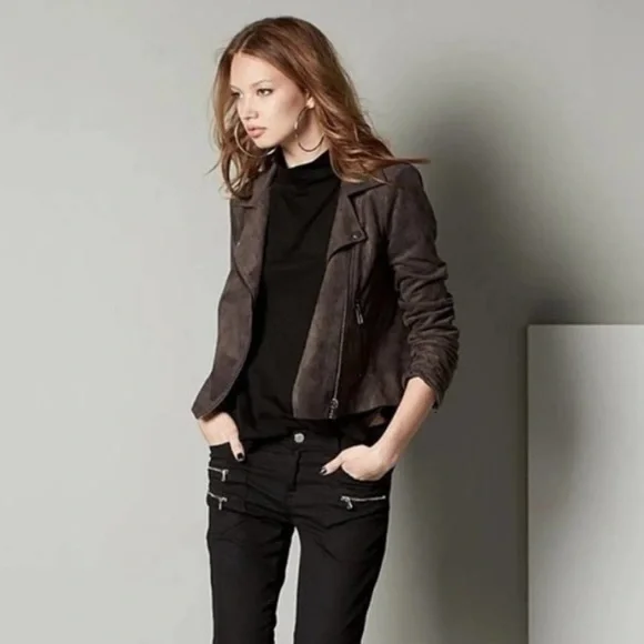 ASTR Suede Women's Charcoal Jacket, size M, Good condition - Picture 3 of 6